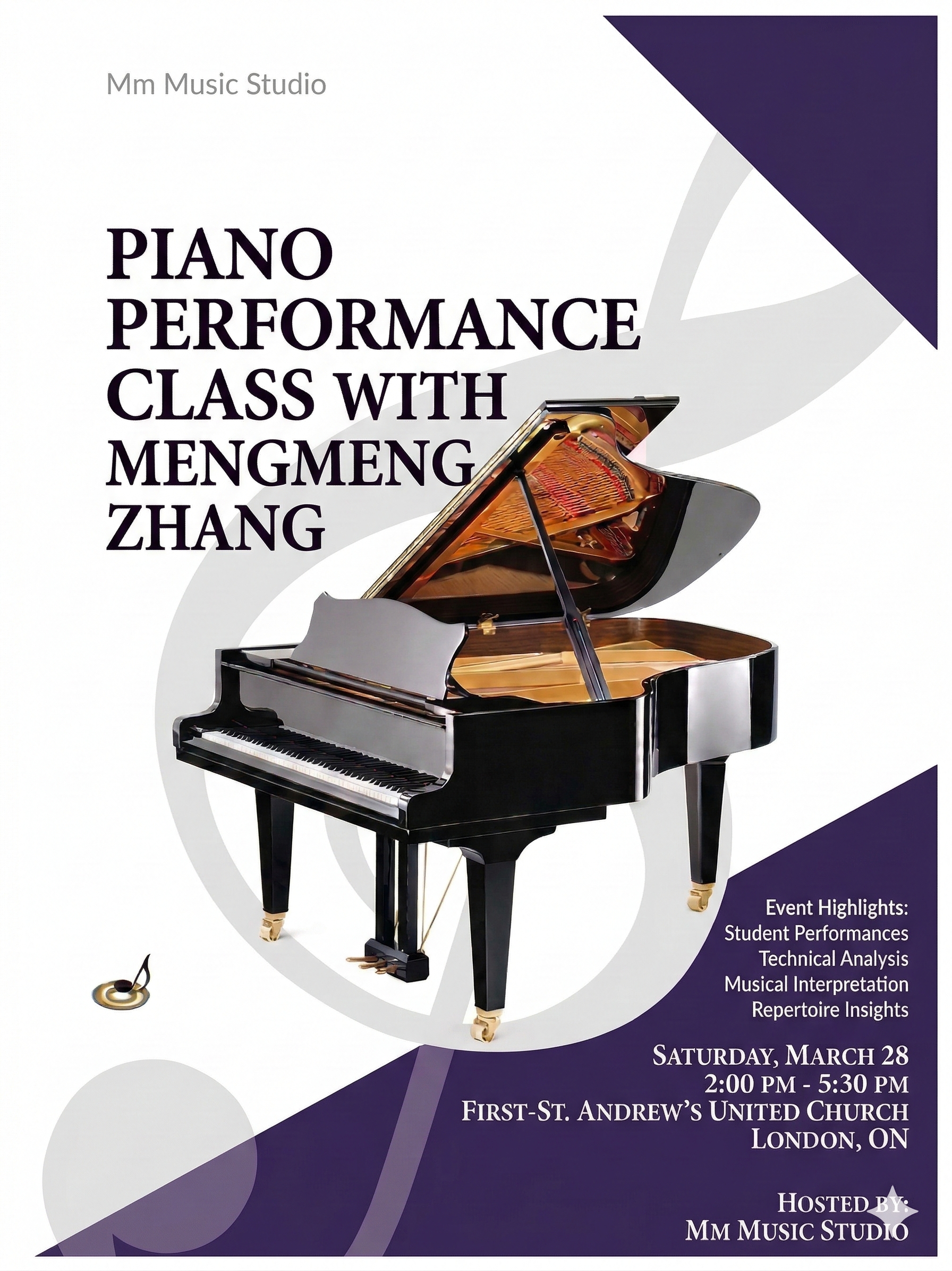 Piano Performance Class with Mengmeng Zhang poster